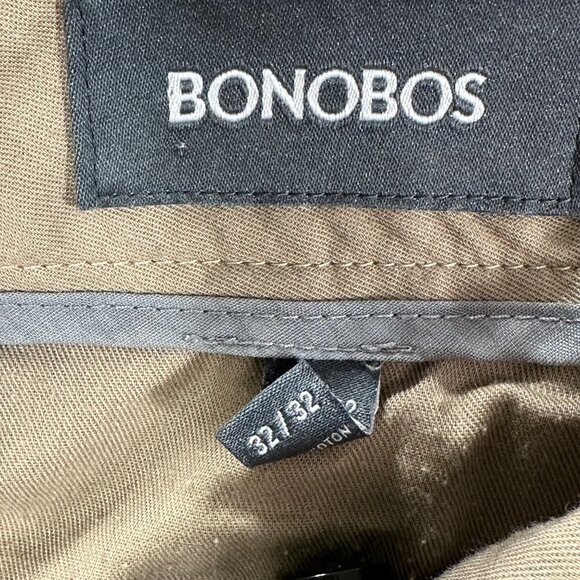 Bonobos Pants Mens 32 Wednesday Chino Straight Leg Tan Cotton Flat Front Pockets - Picture 7 of 11